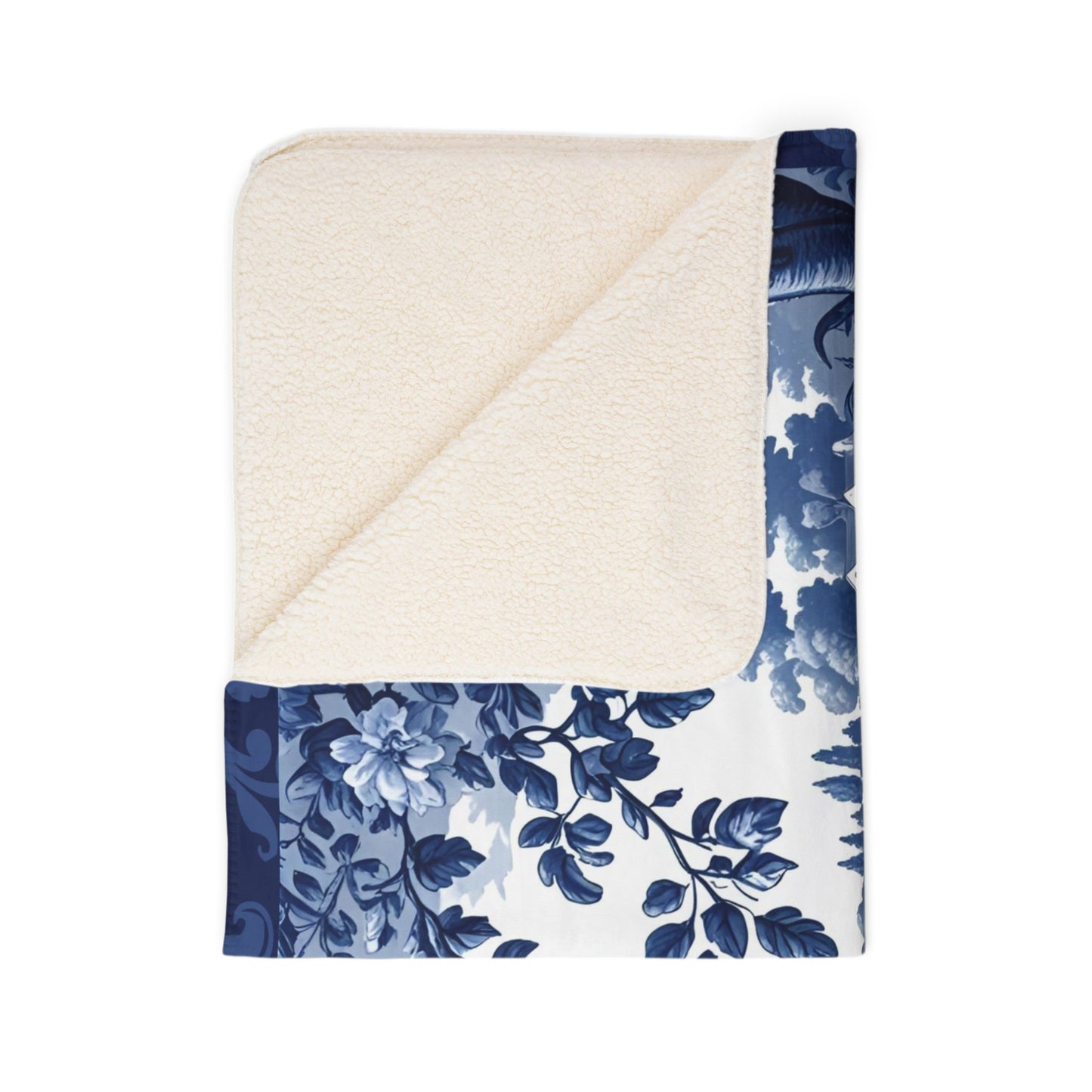 Country Teatime Cozy Fleece Sherpa Blanket