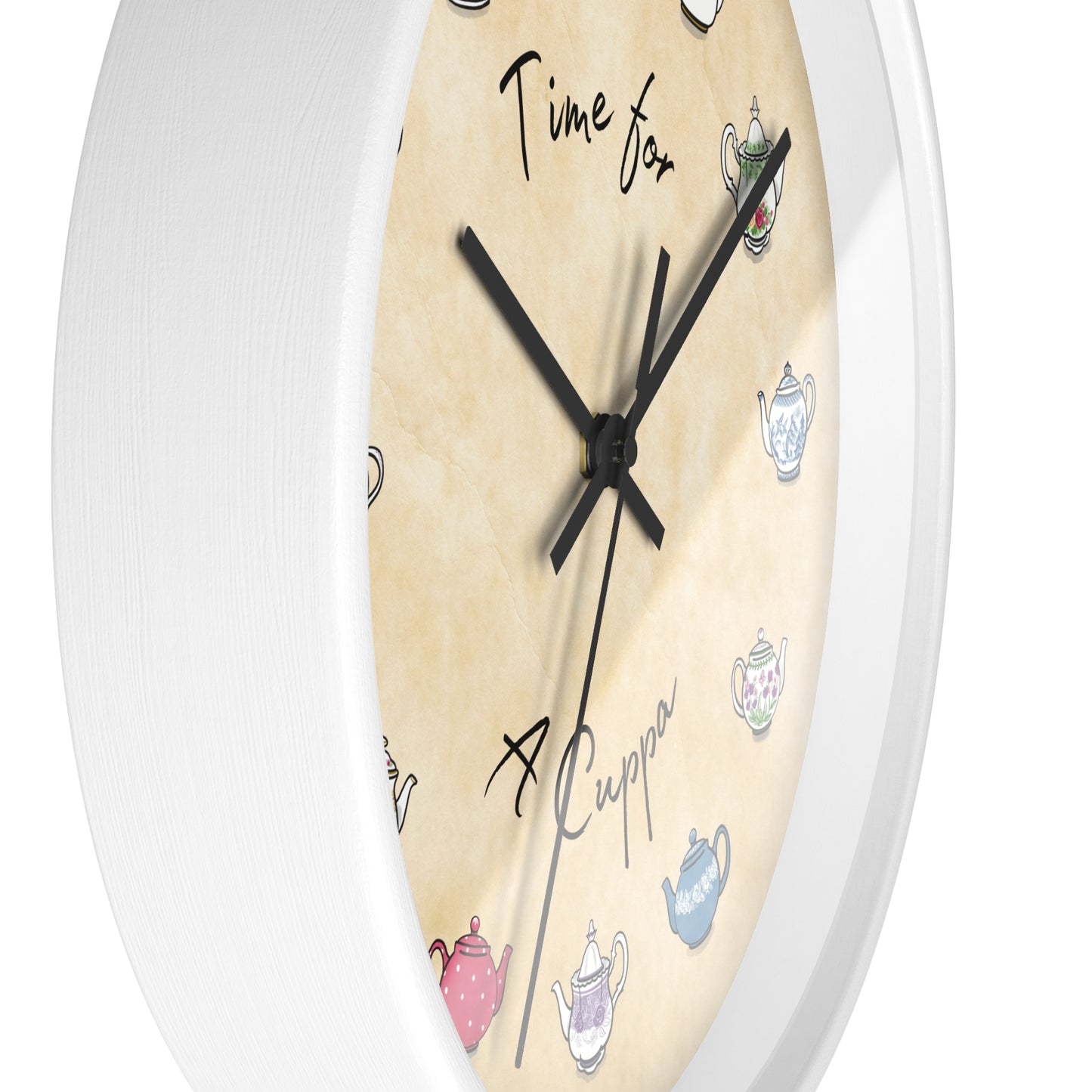 Time for a Cuppa Teapots Wall Clock