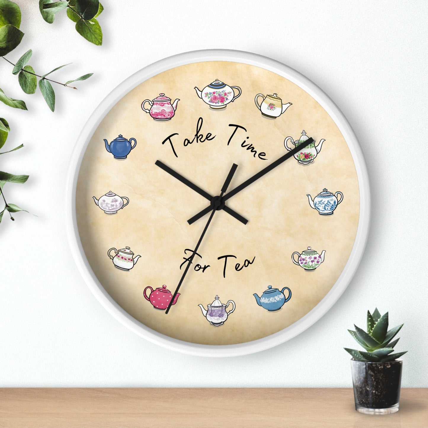 Take Time for Tea Teapots Wall Clock