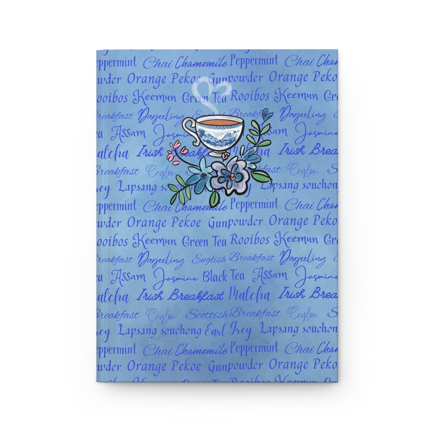 Blue Teacup Hard Cover Journal