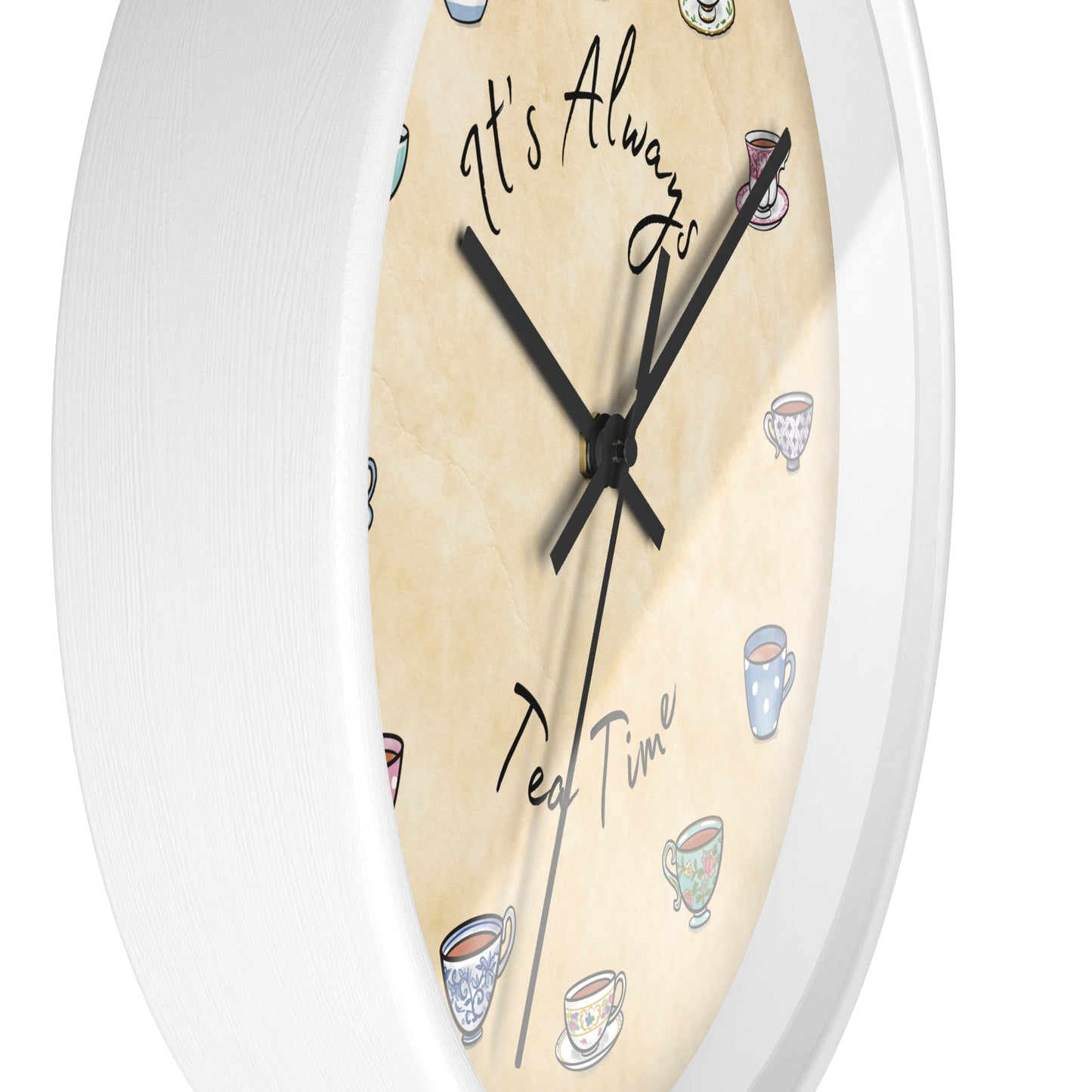 Always Tea Time Multi Color Teacup Wall Clock