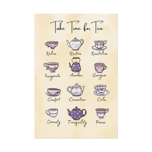 Lilac Tea Emotions Poster
