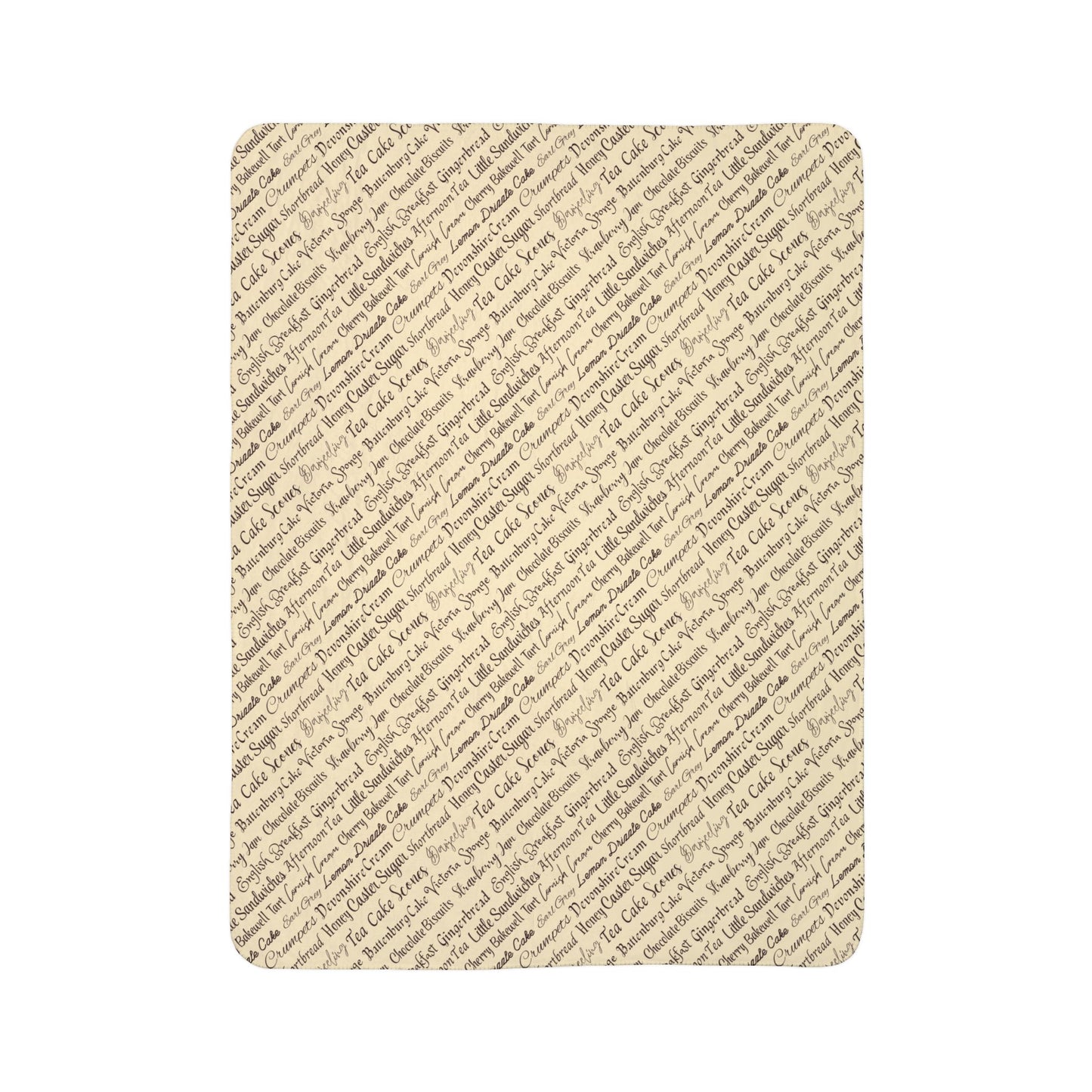 Teatime Treats Cozy Fleece Sherpa Blanket