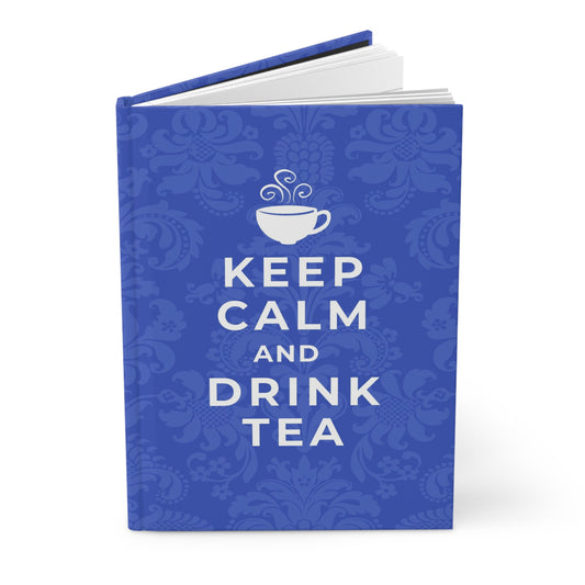 Keep Calm Blue Hardcover Journal