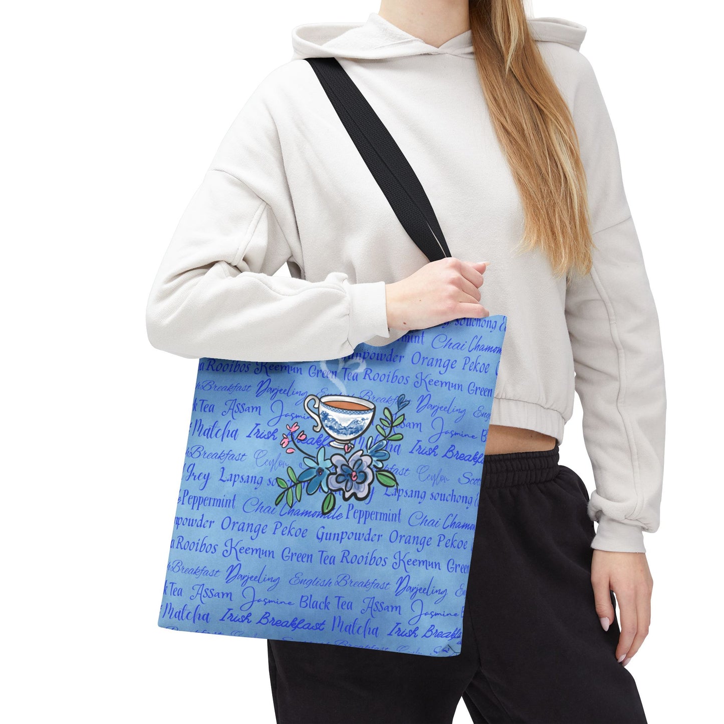 Blue Tea Cup Tote Bag