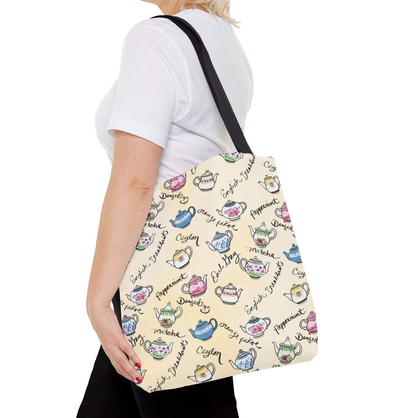 Teapots Pattern Tote Bag