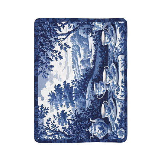 Teatime Picnic Cozy Fleece Sherpa Blanket
