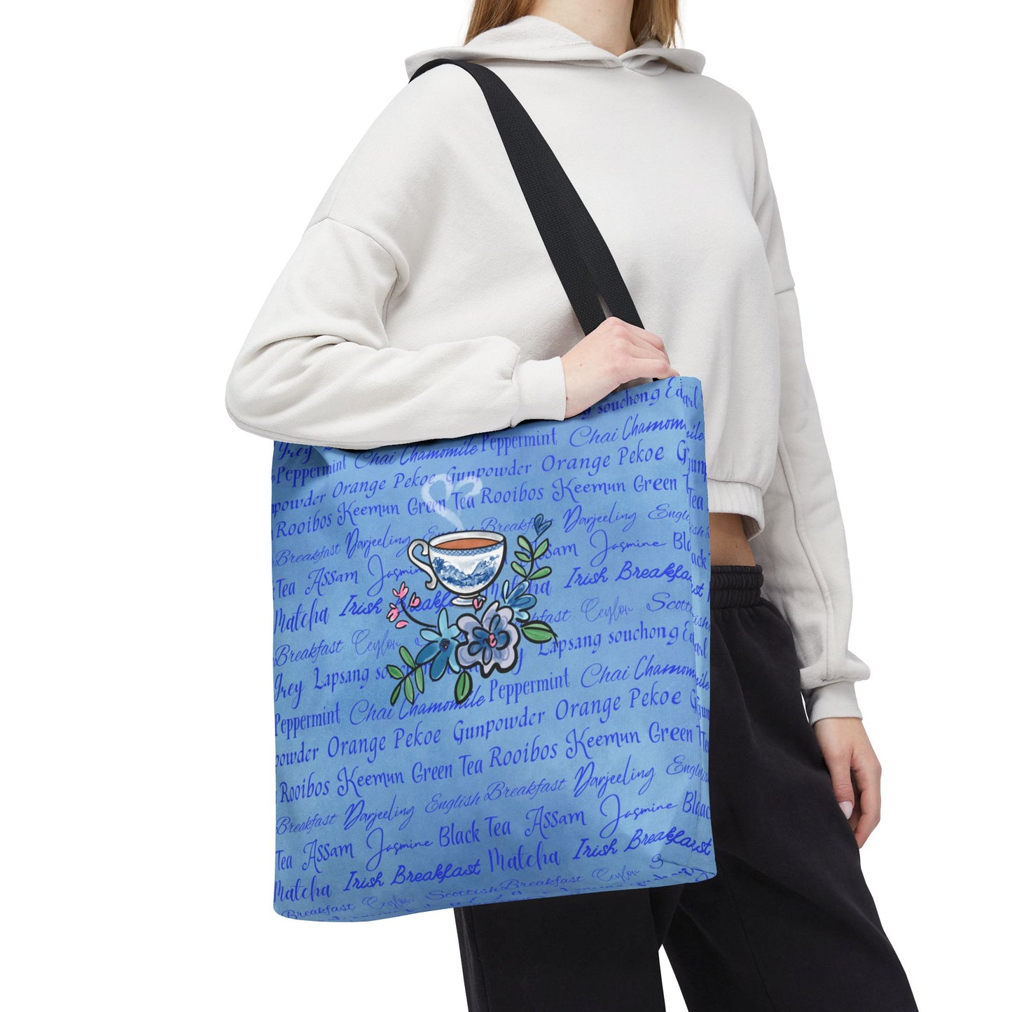 Blue Tea Cup Tote Bag