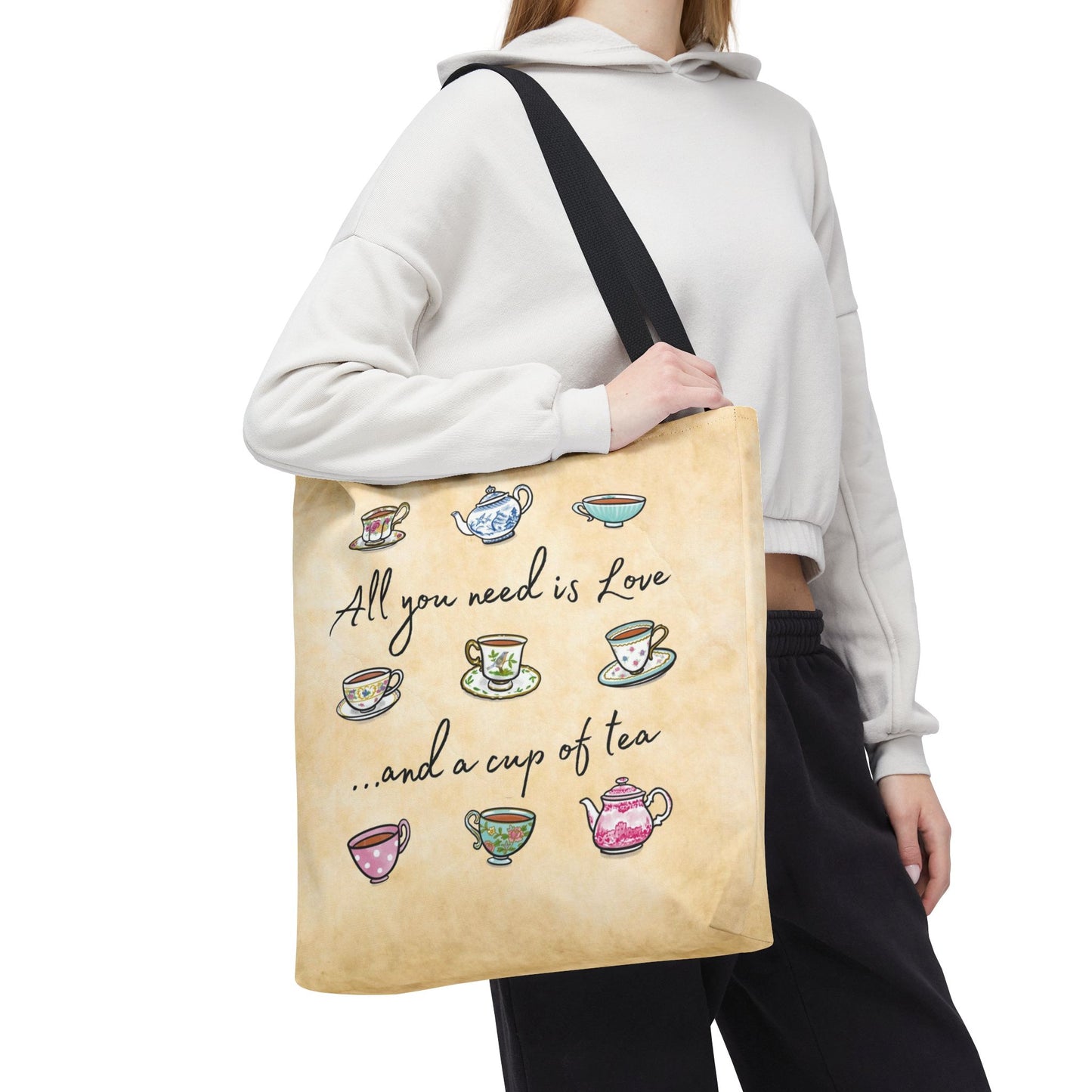 Love and Tea Tote Bag, Multi Color