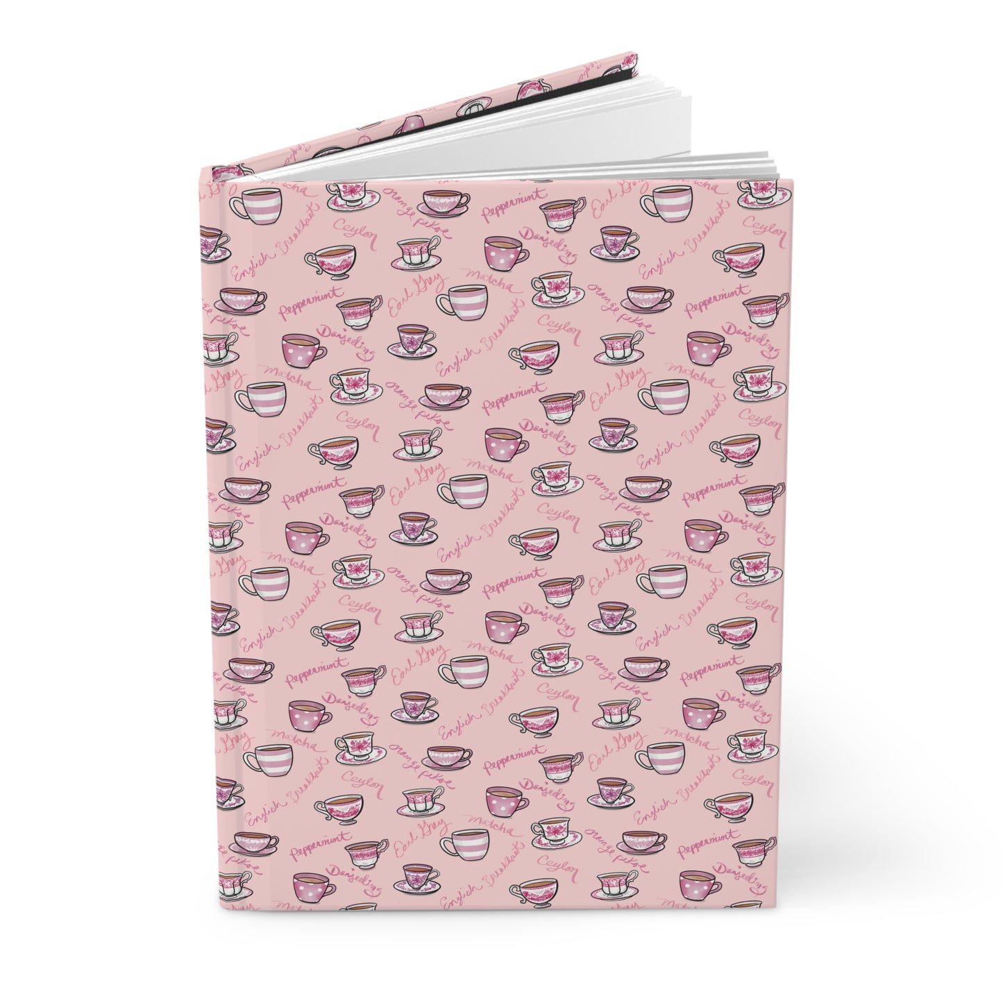 Pink Teacup Hardcover Journal