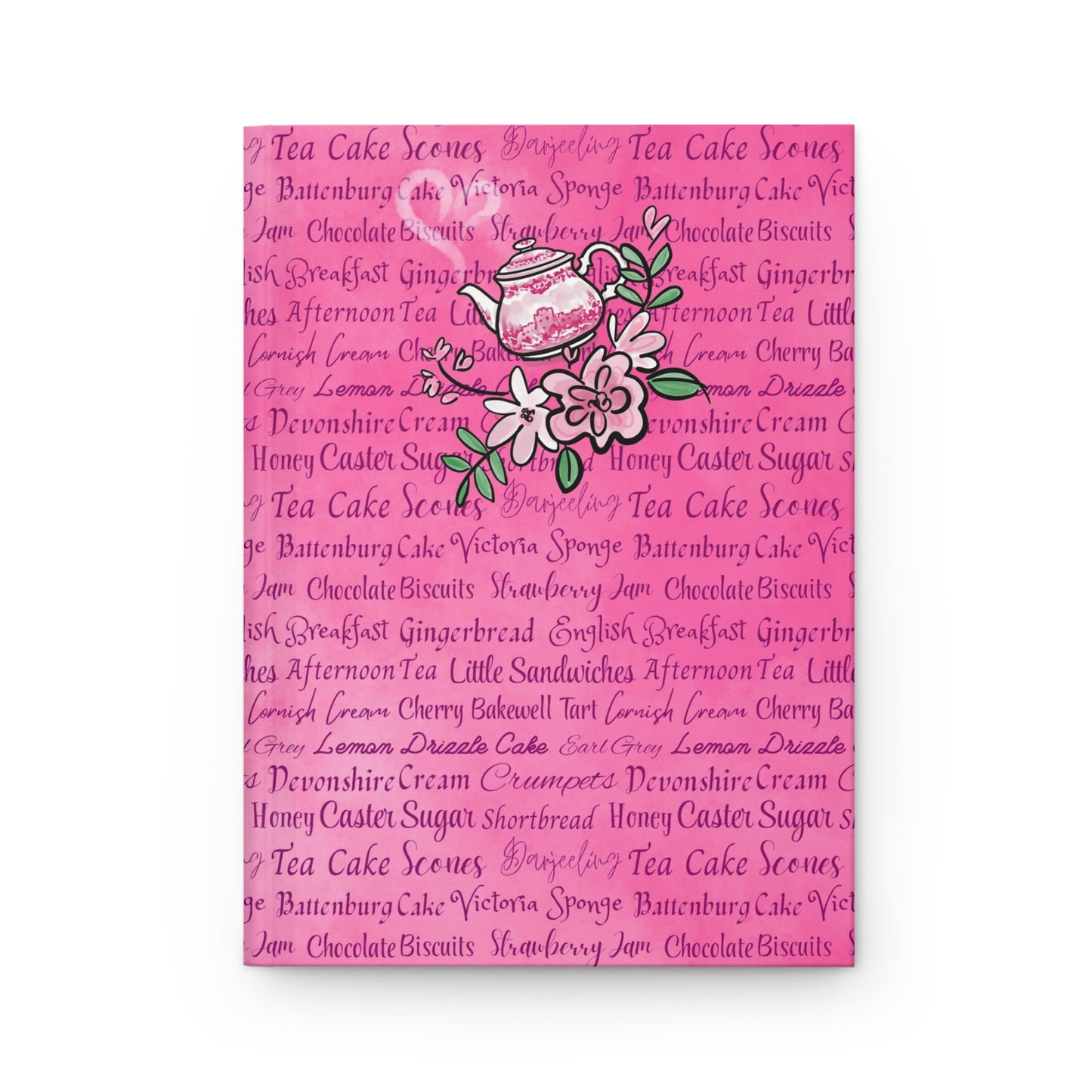 Pink Teapot Hard Cover Journal