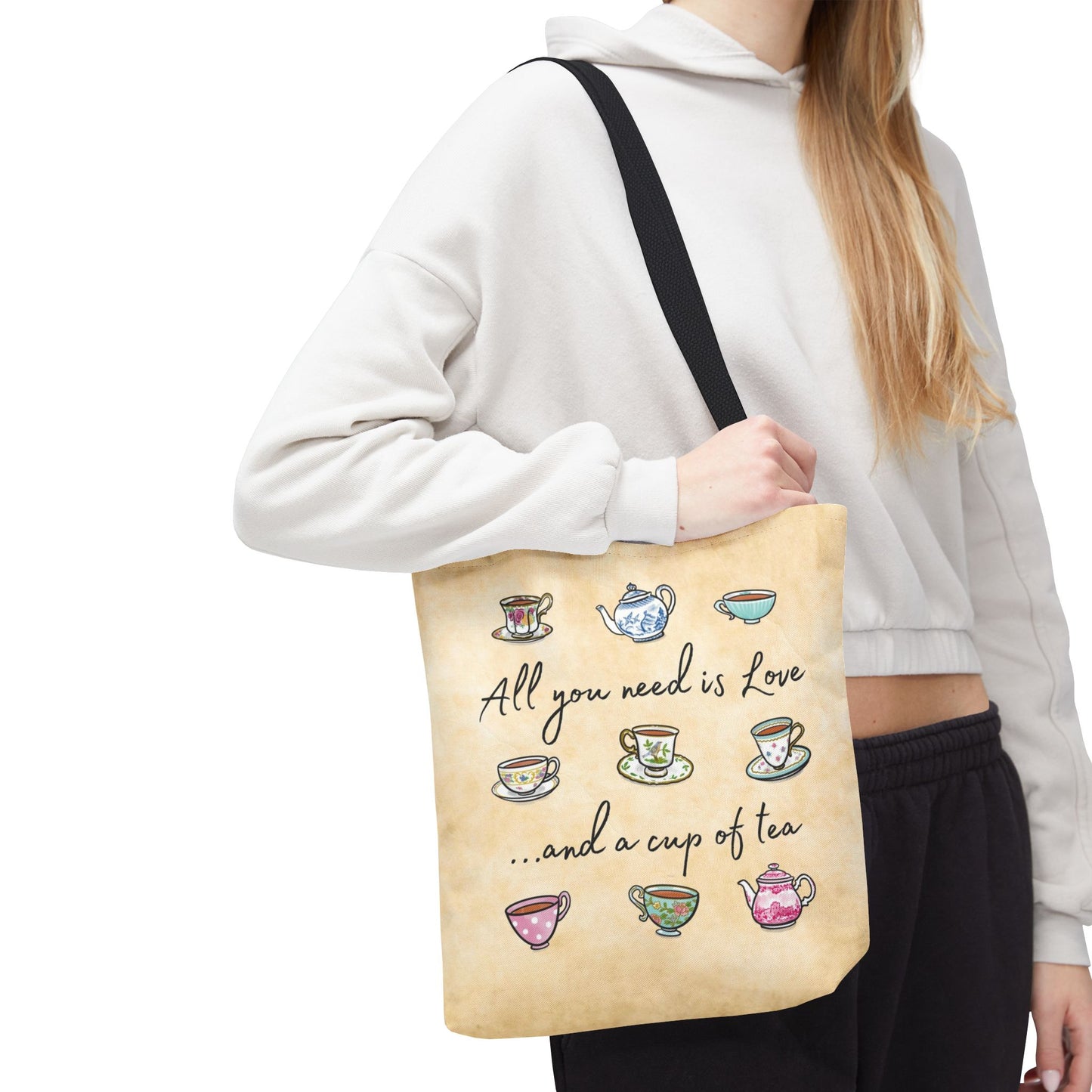 Love and Tea Tote Bag, Multi Color