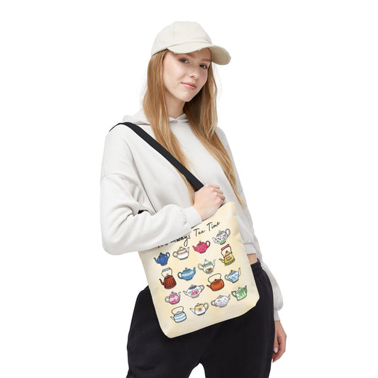 Always Tea Time Tote Bag, Teapot Design