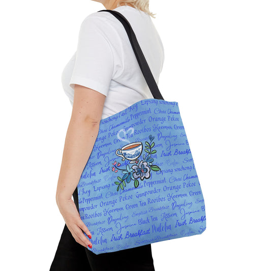 Blue Tea Cup Tote Bag