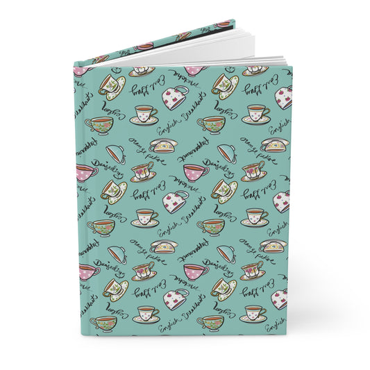 Colorful Teacups Hardcover Journal