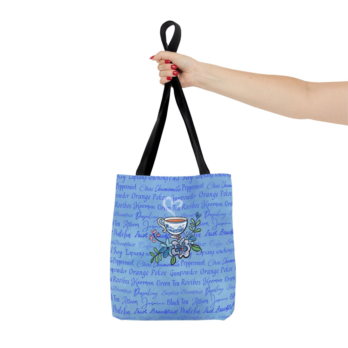 Blue Tea Cup Tote Bag
