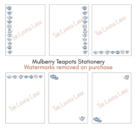 Blue Teapots Stationery