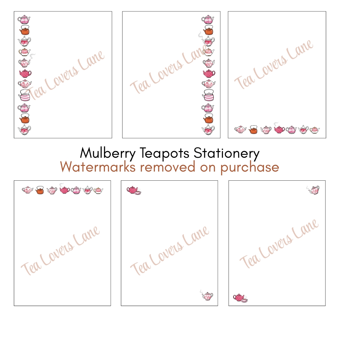 Mulberry Teapots Stationery