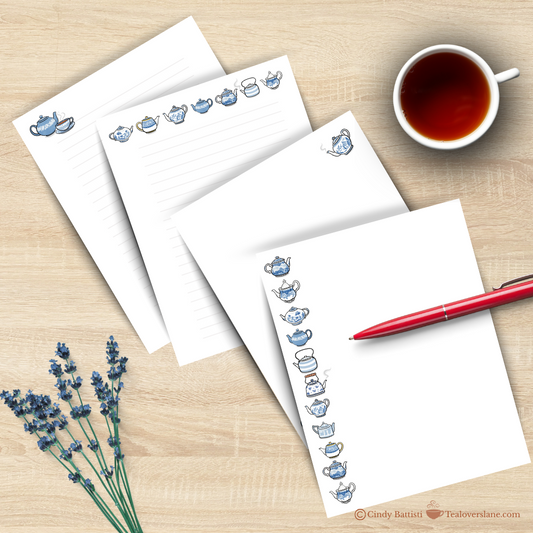 Blue Teapots Stationery