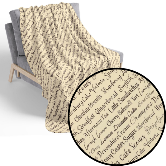 Teatime Treats Cozy Fleece Sherpa Blanket