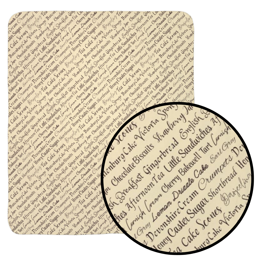 Teatime Treats Cozy Fleece Sherpa Blanket