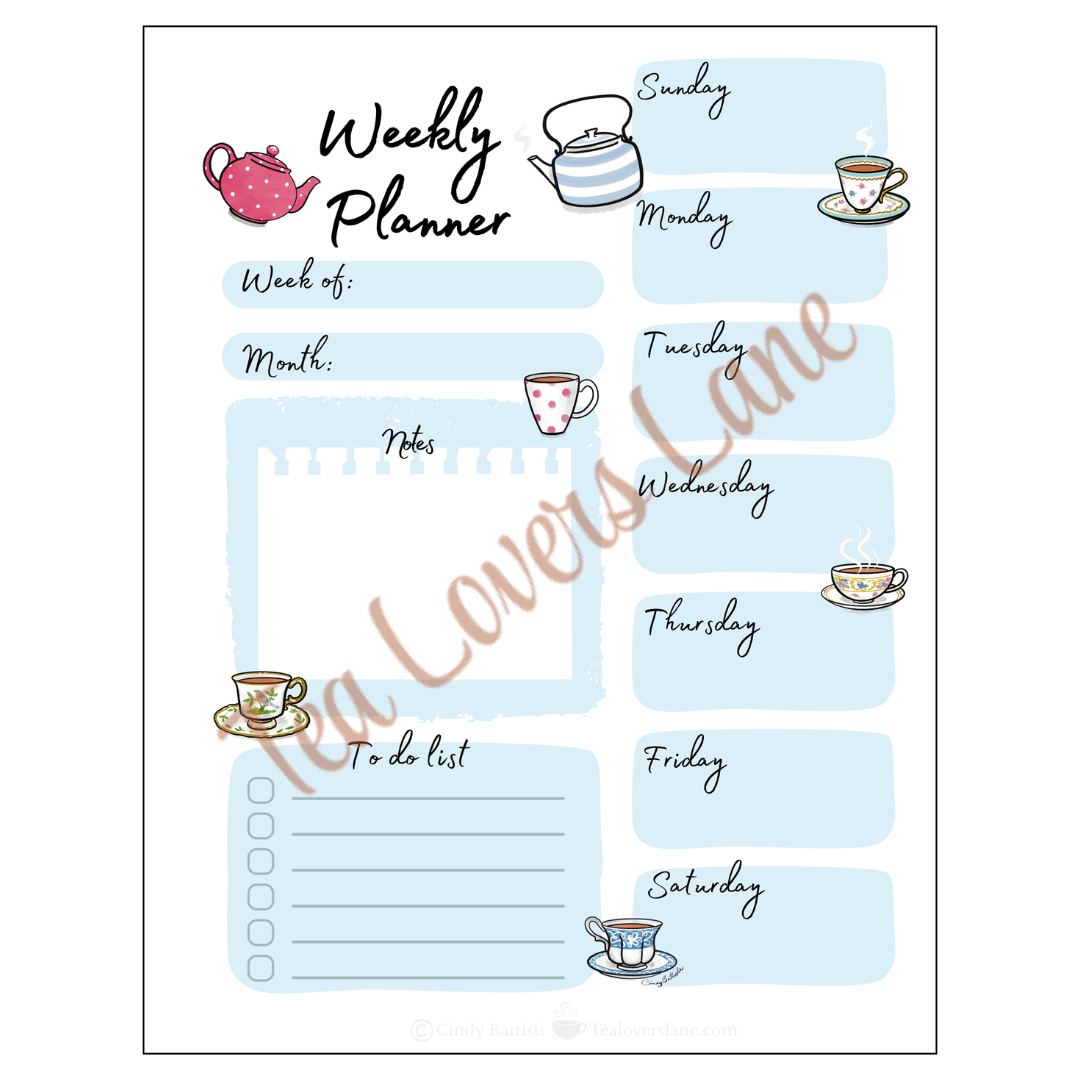 Printable Bundle of Planner Pages