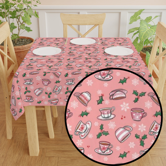 Christmas Teacup Tablecloth