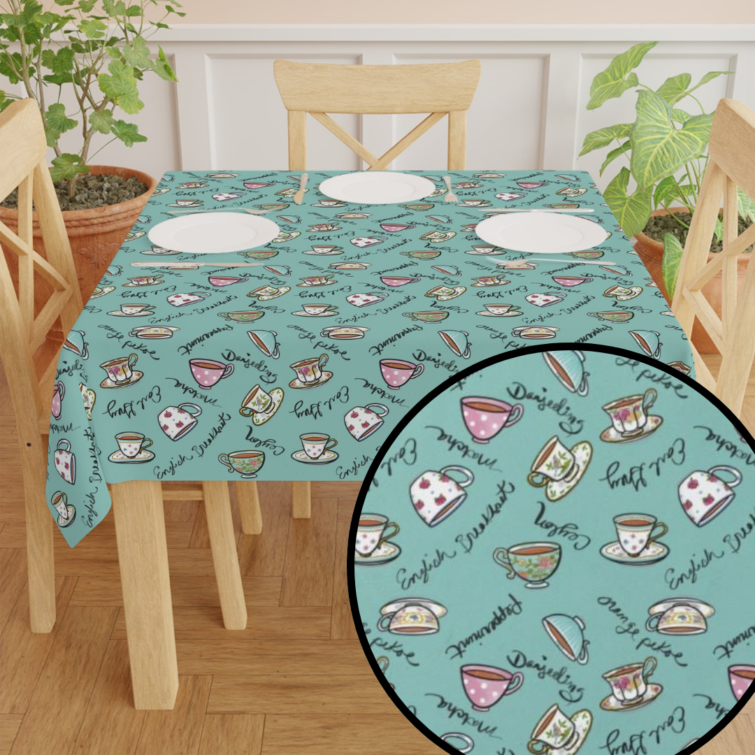 Colorful Teacup Tablecloth