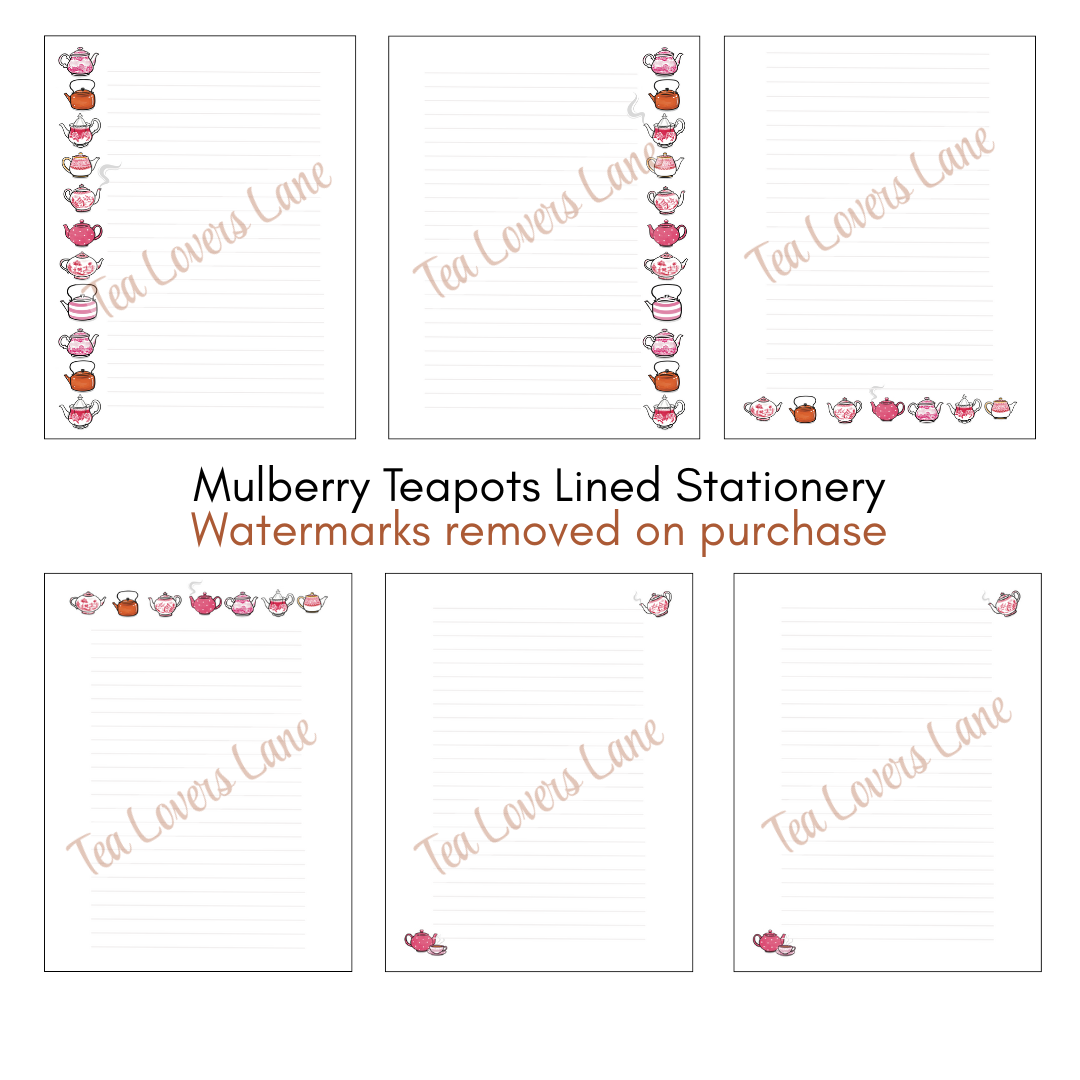Mulberry Teapots Stationery