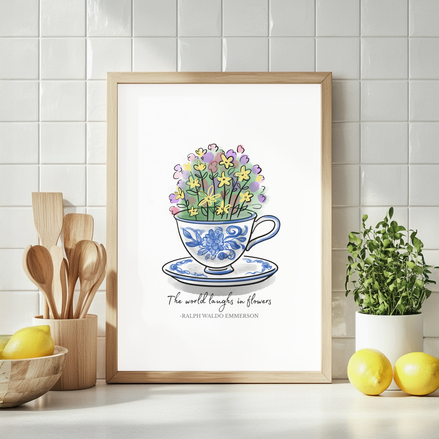 Spring Teacups Print Set
